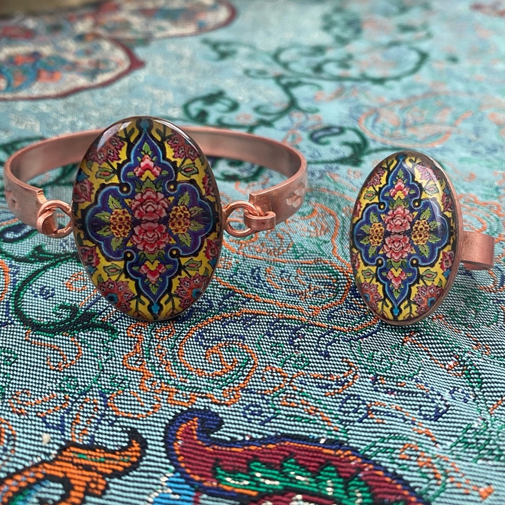 Bracelets and Ring made with Rice and Copper